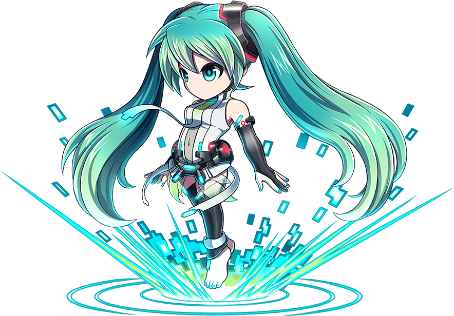 Hatsune Miku Brave Frontier (904x636), Png Download