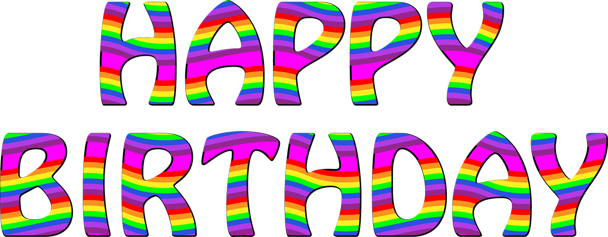 Happy Birthday Text Birthday Happy Ce - Happy Birthday Image Pdf (1227x480), Png Download