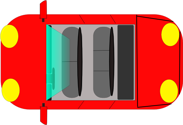 Car Top View - Car Top View Clpart (600x427), Png Download