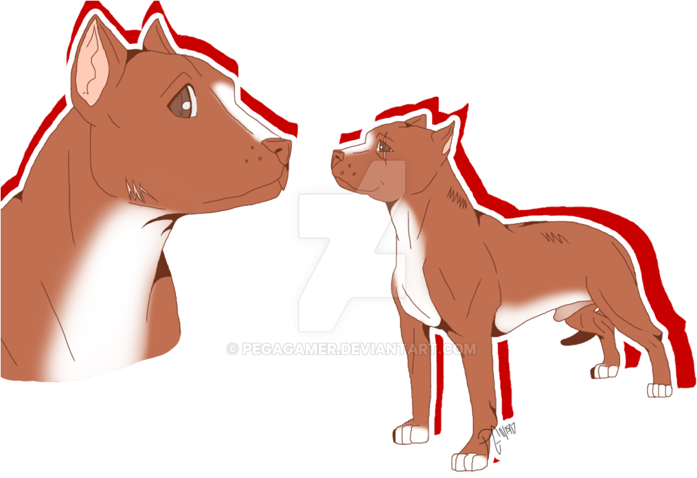 Tobias Red Terrier By Pegagamer On Deviantart - Pit Bull Oc (1024x714), Png Download