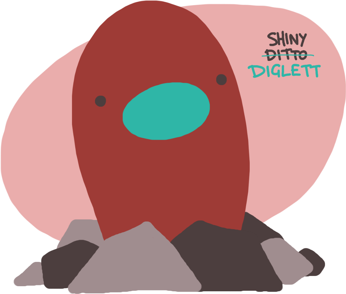 A Shiny Diglett With A Ditto Face But It's Definitely - Face (1280x1280), Png Download