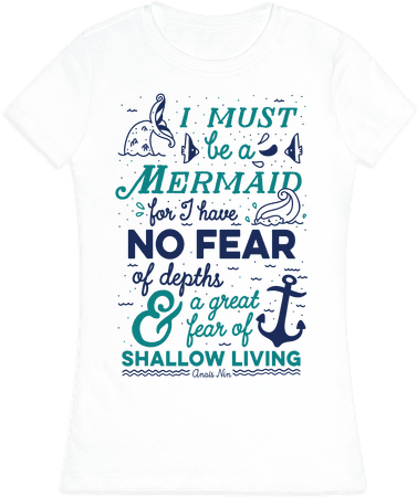 I Must Be A Mermaid Inspirational Quote Womens T-shirt - Bont Voor Dieren (484x484), Png Download