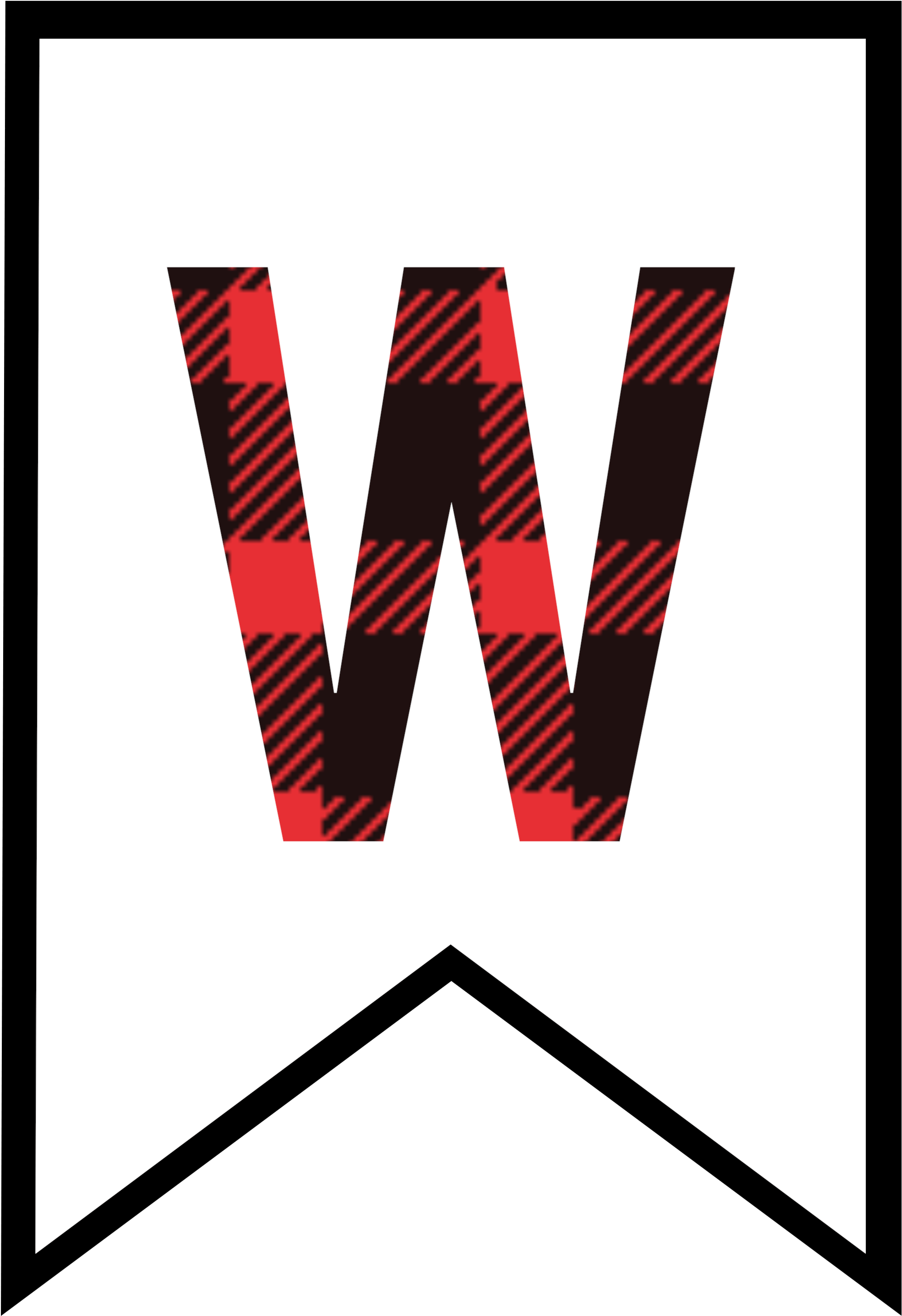 Buffalo Plaid Free Printable Banner Letters - Graphic Design (2083x2986), Png Download