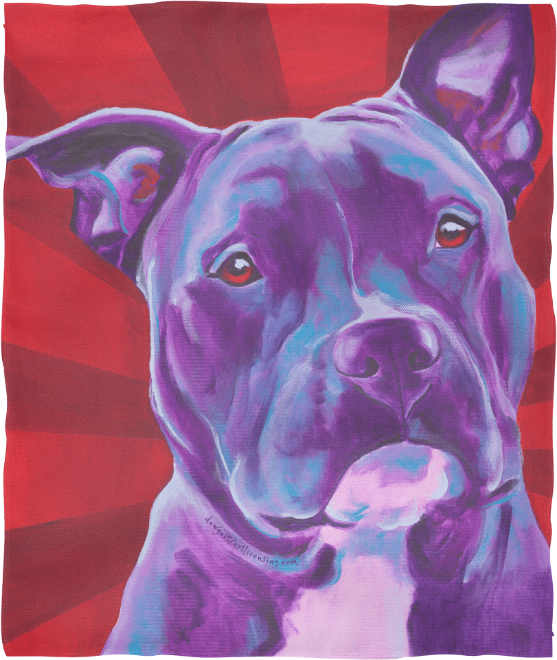 Fleece Blanket - Pit Bull - Shakti - East Urban Home 'shakti' Framed Painting Print (1024x1024), Png Download