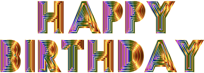 Happy Birthday Celebration Party Occasion - Gold Text Happy Birthday Png (680x340), Png Download