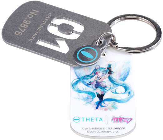 This Is A Key Holder With A Dog Tag Along With A Theta - Keychain (718x588), Png Download
