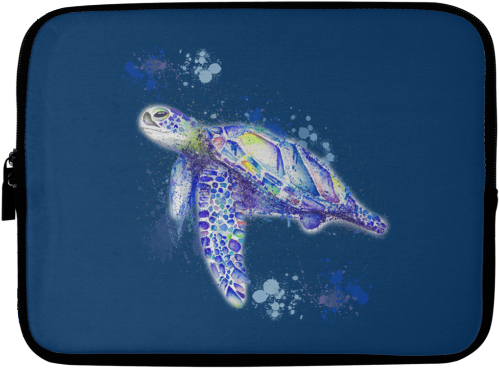 Watercolor Sea Turtle Laptop Sleeves - Turtle (1024x1024), Png Download