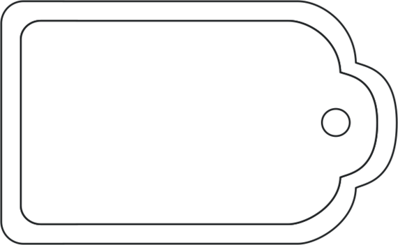 Blank Tag Png Available In Different Size - Gift Tag Template Png (570x351), Png Download