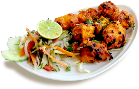 Delicious & Fresh - Chicken Tandoori Plate Png (500x355), Png Download