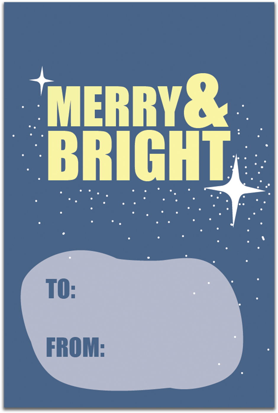 Gt03 Merry And Bright Gift Tag - Bridgeport Chargers (1059x1562), Png Download