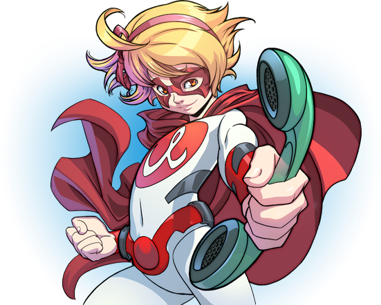 7 Feb - Superhero On The Phone (551x442), Png Download