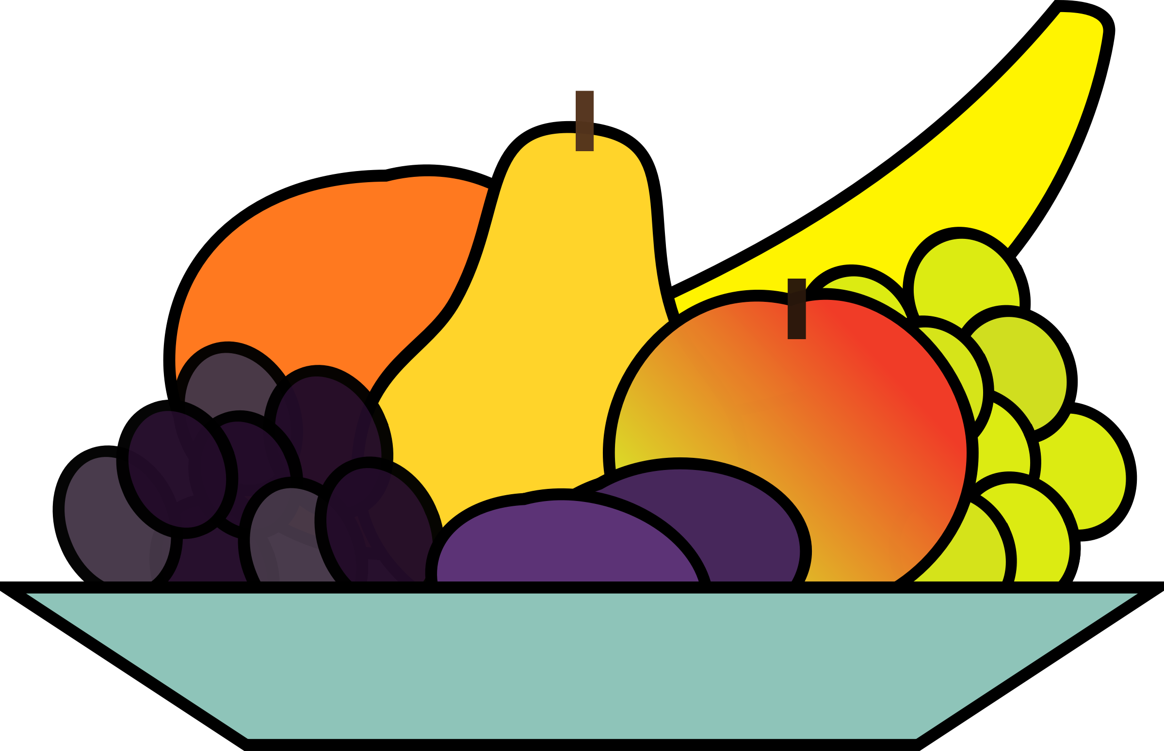 Unhealthy Plate Of Food Clipart - Bowl Of Fruits Clip Art (800x517), Png Download