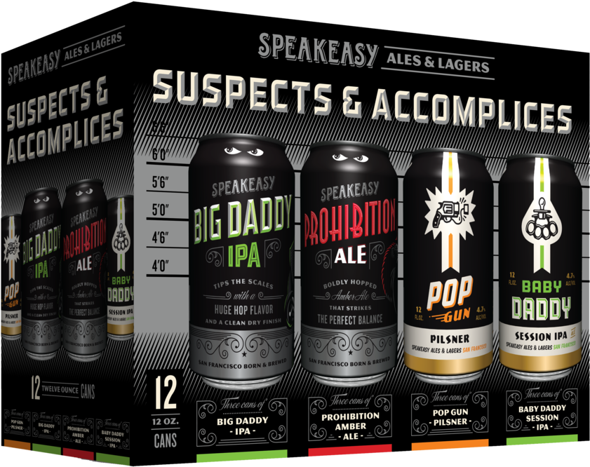 Se 18 Suspectsandaccomplices Nobackground - Speakeasy Ales & Lagers (1000x716), Png Download