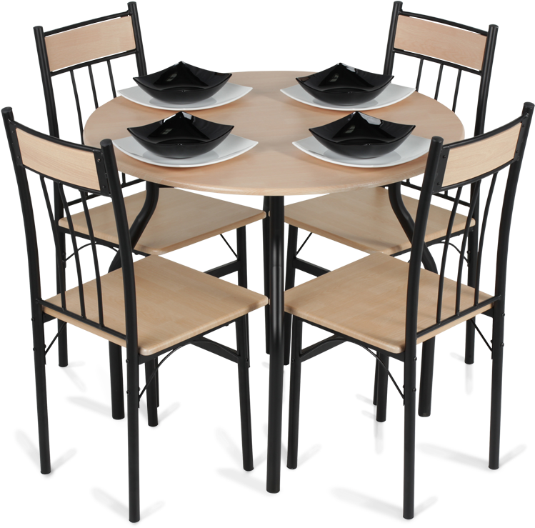 Dining Set Table With 4 Chairs Png - Комплект Маса И Столове (800x800), Png Download