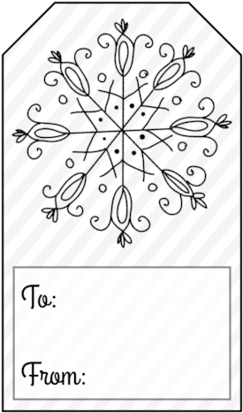 75" X 3" - Christmas Label Black And White (308x500), Png Download