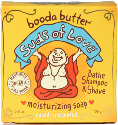 Suds Of Love ❤ All In One Soap - Booda Organics Pure Daily Moisturizer Tin 2.3 Oz. (600x592), Png Download
