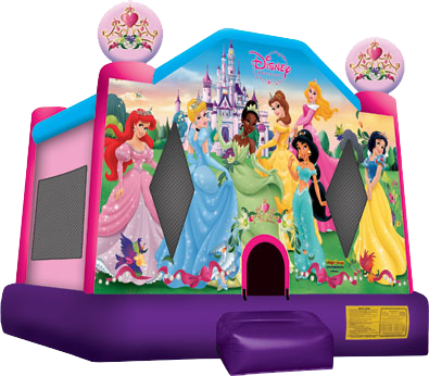 Disney Princess - Disney Princess 2 Bounce House (395x346), Png Download