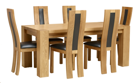 Zade Solid Oak Dining Collection - Chair (450x272), Png Download