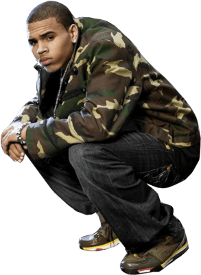 Chris Brown Kneeling - Chris Brown Transparent Png (400x400), Png Download
