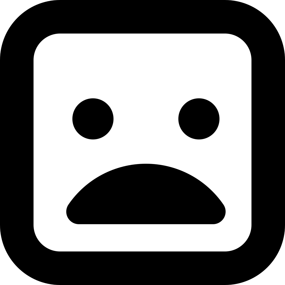 Shocked Face Of Square Shape Comments - Cara Sorprendida (980x980), Png Download