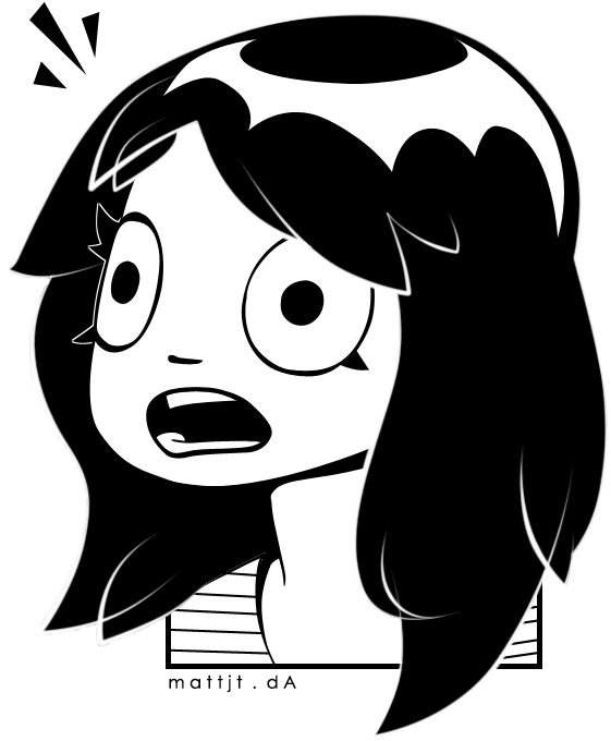 Shocked Face B W By Mattjt On Deviantart - September 16 (590x731), Png Download