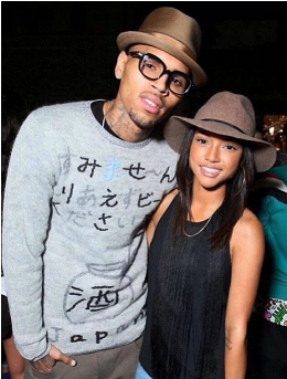 Chris Brown & Karrueche Tran - Chris Brown Et Rihanna 2015 (608x342), Png Download