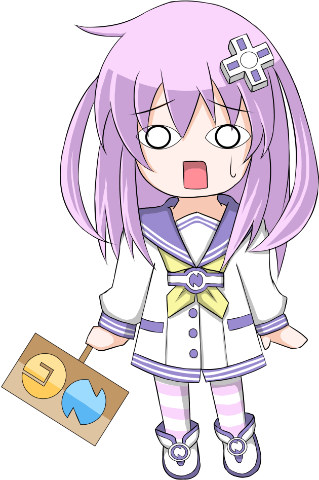 Shocked Nepgear - Cartoon (706x1007), Png Download