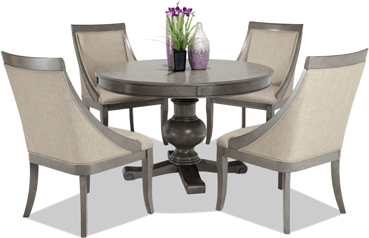 Quality Bobs Furniture Round Table and Chairs for Stylish Gatherings