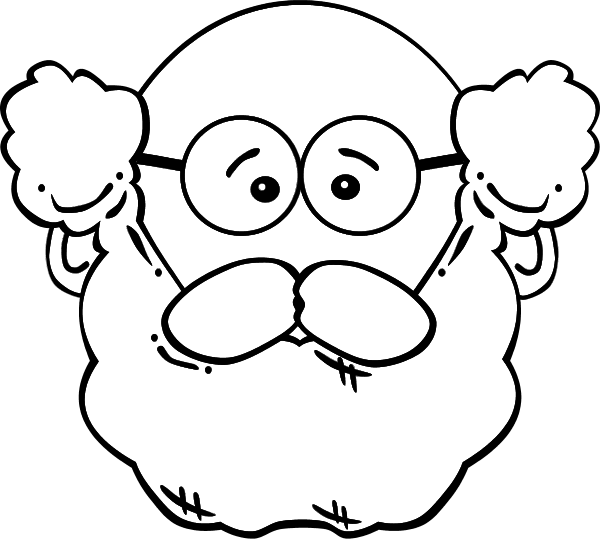 Beard Glasses Png Clipart - Old Man Mask Printable (600x539), Png Download