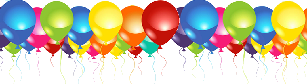 Globos-sf - Birthday Vector (1067x292), Png Download