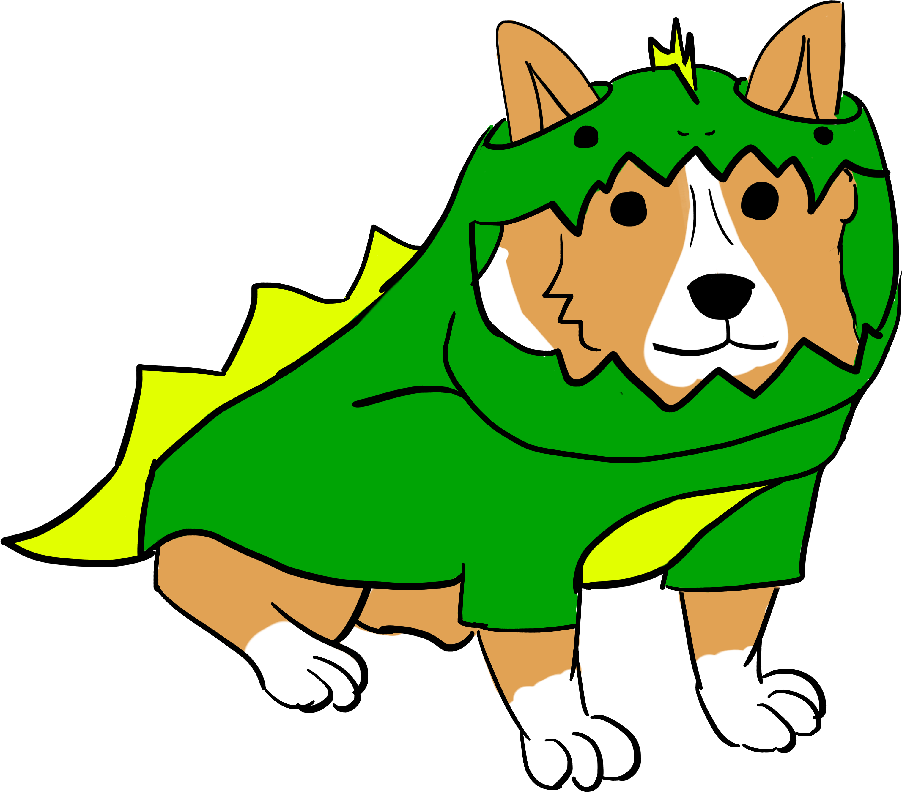 Vector Library Library Corgi Clipart Happy - Cartoon (4000x3000), Png Download