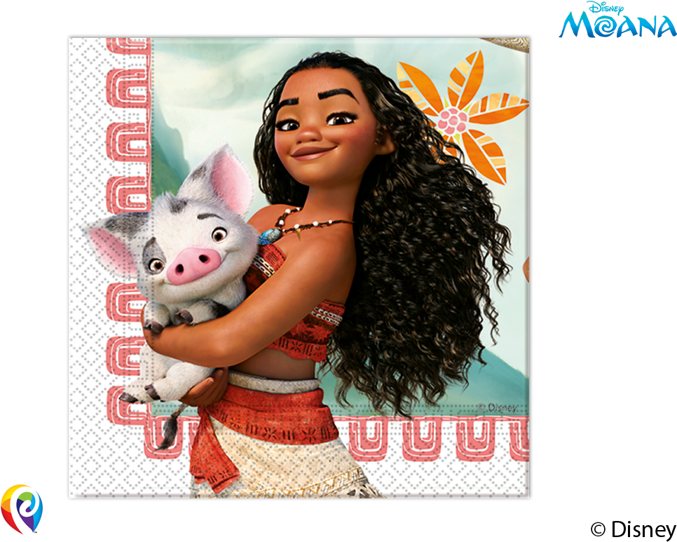 20 Luncheon Napkins - Disney Moana Napkins - 33cm (1000x800), Png Download