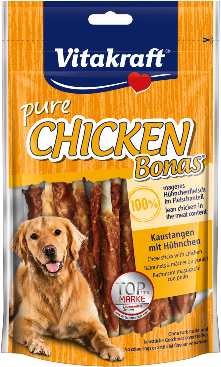 Vitakraft Dog Treats Pure Chicken With Bone Vitakraft - Vitakraft Pure Duck Bonas (1200x1200), Png Download