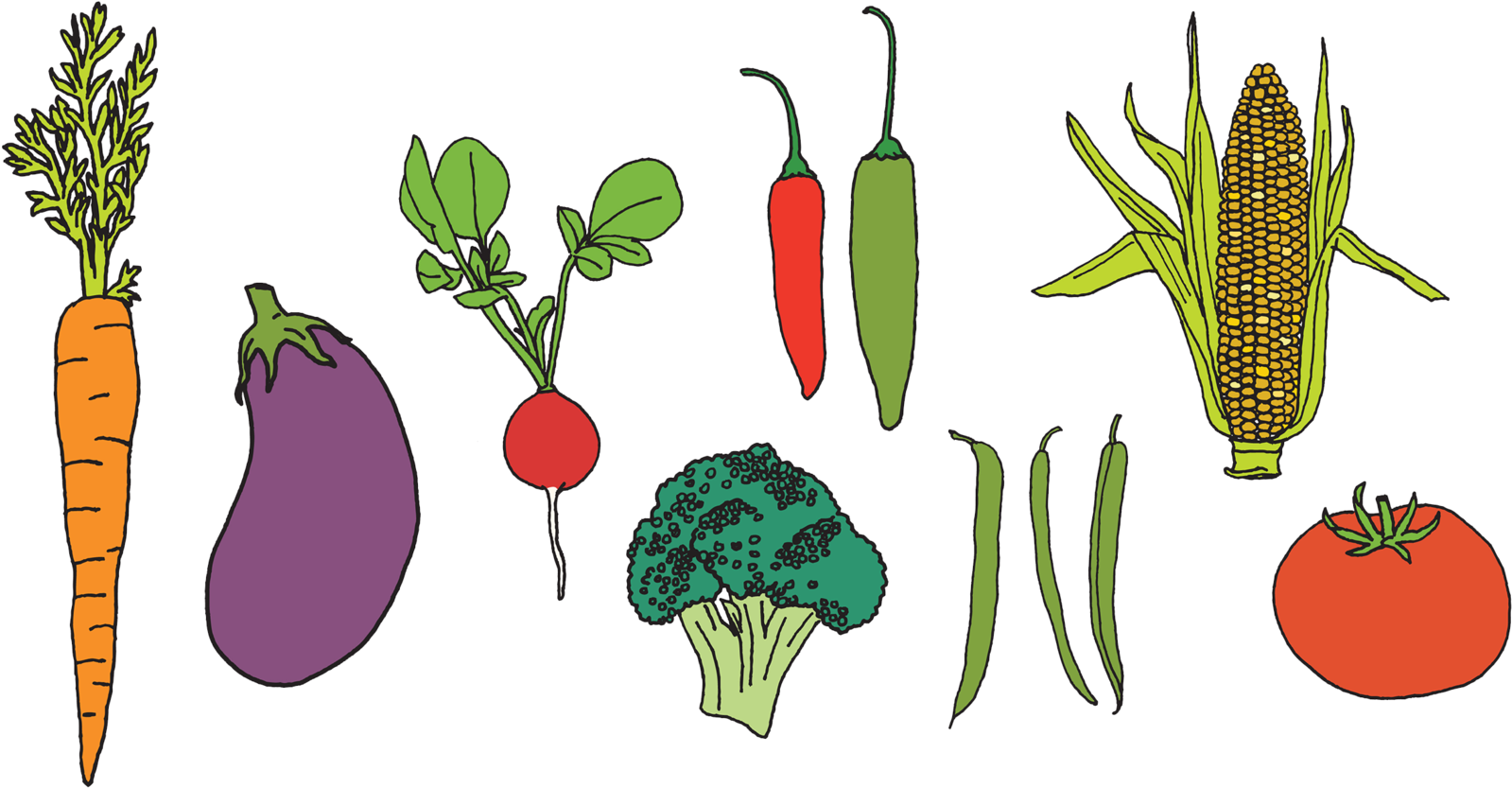 Vegetable Set - Vegetable Set Temporary Tattoo (2048x2048), Png Download