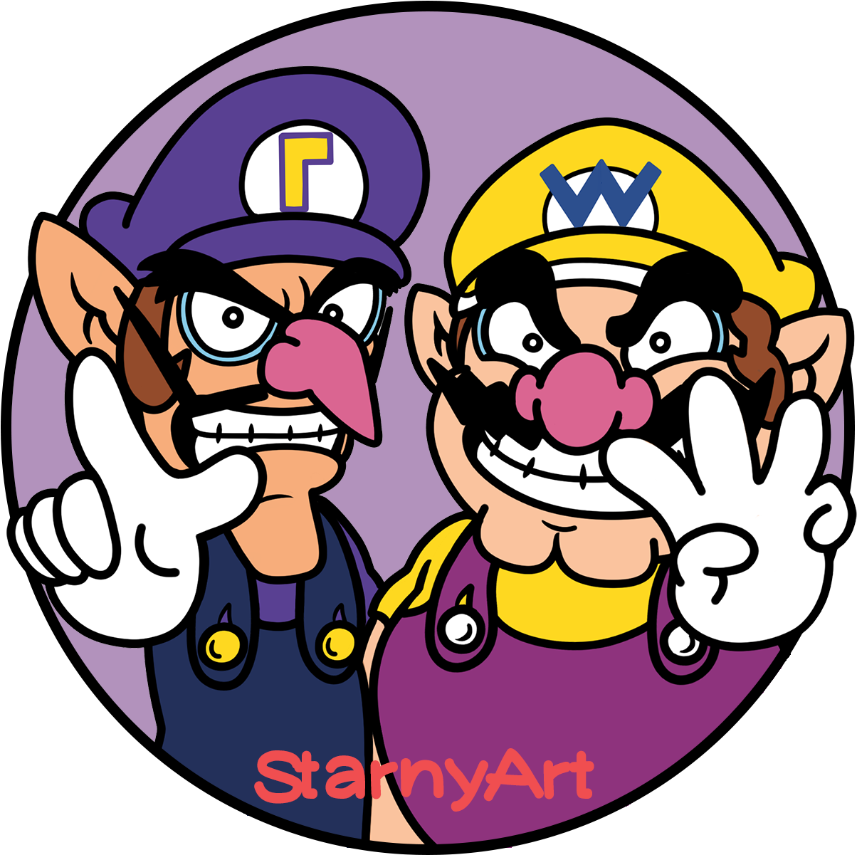 I Drew Wario And Waluigi (2000x1600), Png Download