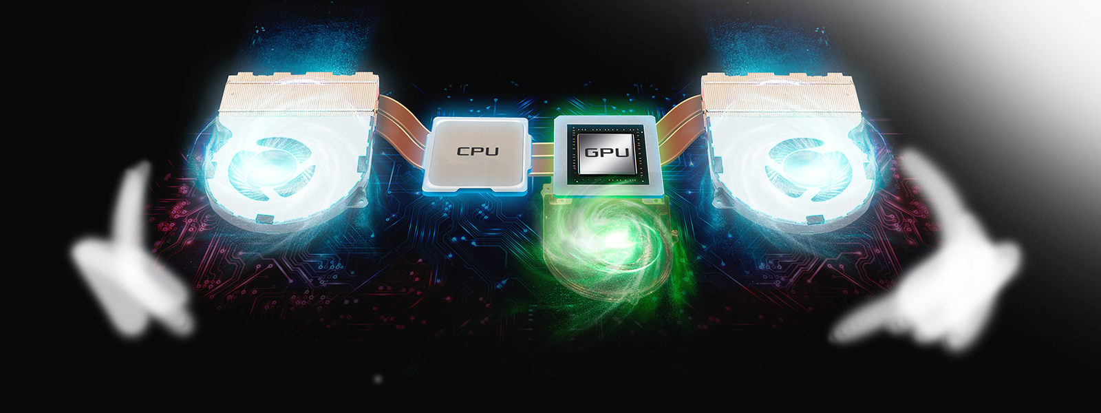 Intelligent Thermal Solution - Gaming Laptop Gl702 (1600x600), Png Download