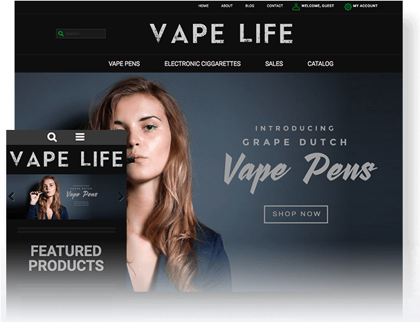 Set Up The Perfect Vaping Website In Minutes - Vaping Website Template (659x499), Png Download