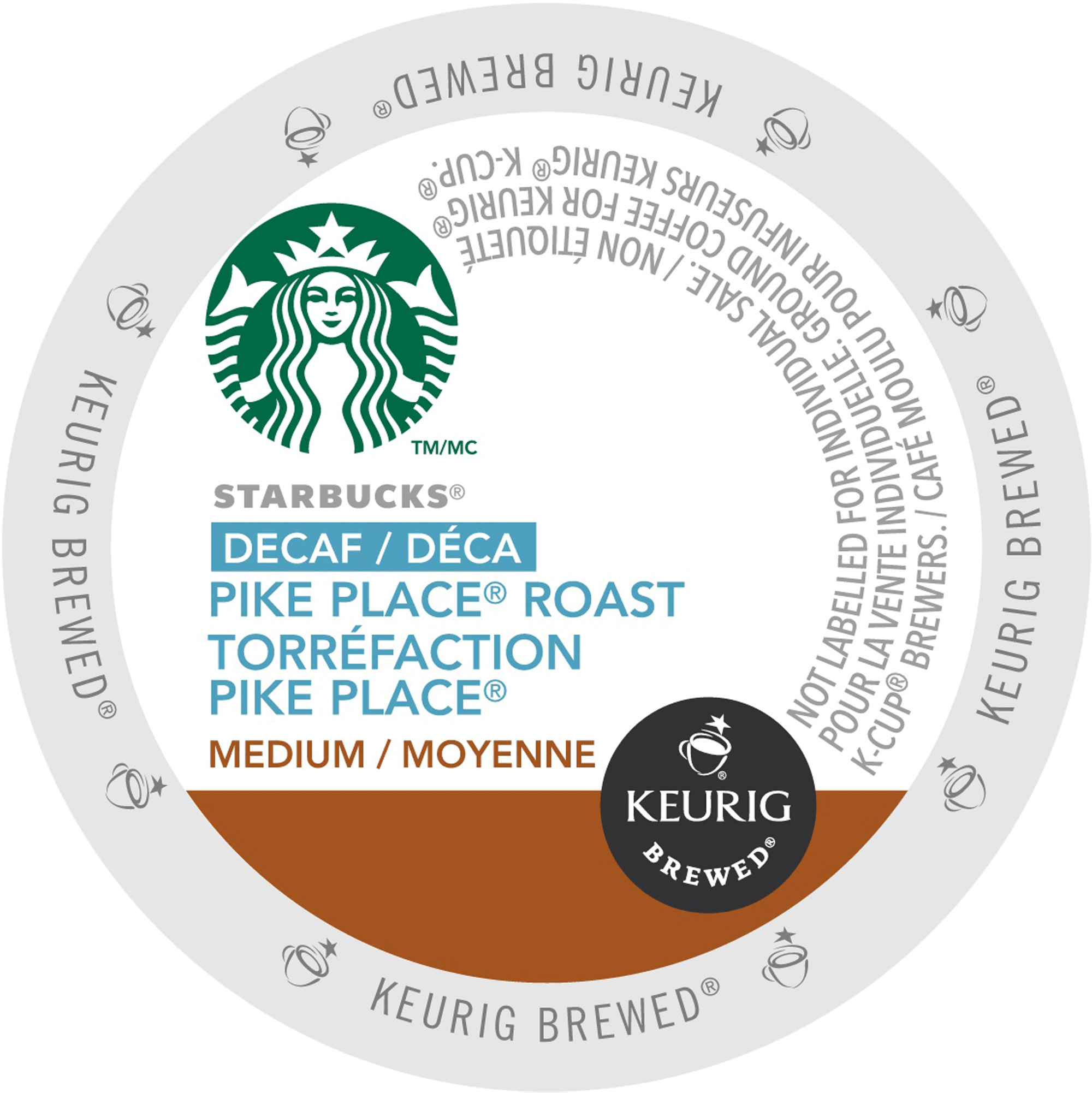 Decaf Pike Place Roast Coffee Starbucks K Cup Ca General - Starbucks New Logo 2011 (2000x2002), Png Download