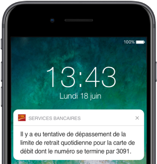 Un Iphone Affiche Une Notification À Propos Du Dépassement - Iphone (968x600), Png Download