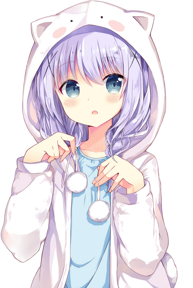 Tippy Hoodie Más Manga Anime, Anime Chibi - Gochuumon Wa Usagi Desu Ka Chino Png (700x1008), Png Download