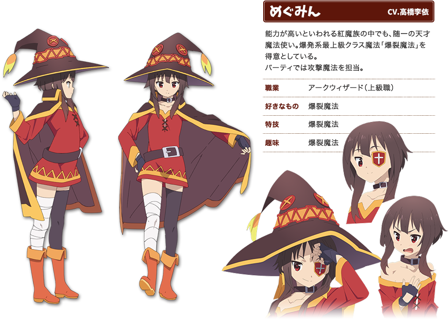 Megumin Character - Konosuba God’s Blessing On This Wonderful World Megumin (994x780), Png Download