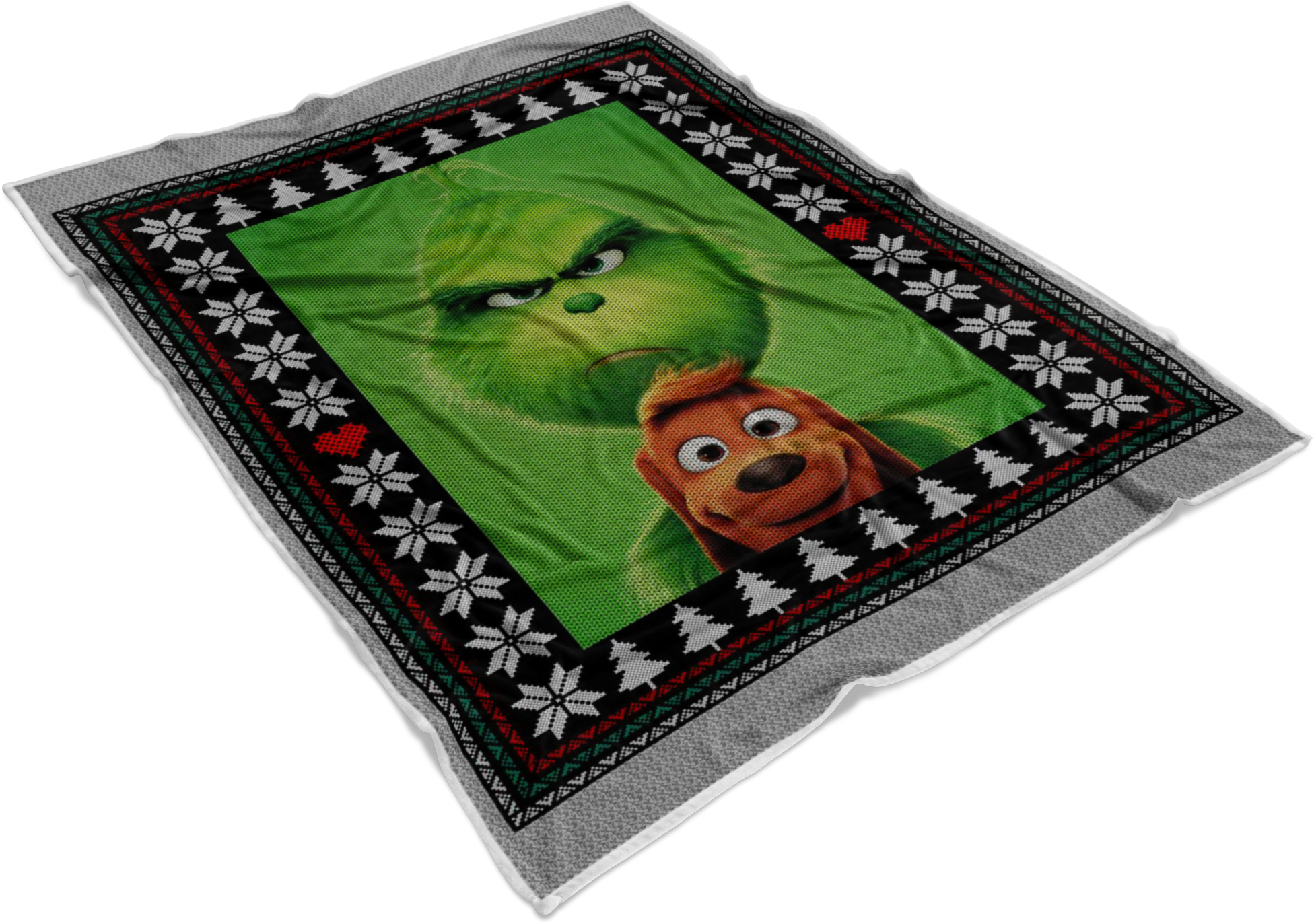The Grinch Fleece Blanket - Blanket (2000x2000), Png Download