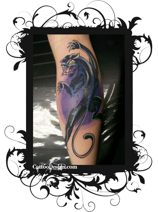 Panther Cover Up Tattoo Designs Photo - Tattoo Design Cover Up (515x711), Png Download