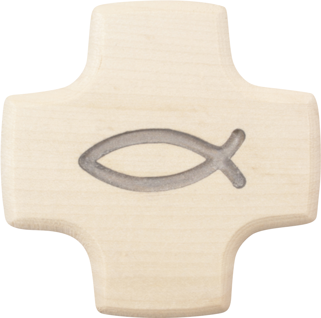 Stainless Steel Cross - Anzm Holzkreuz Mit Fisch-symbol 9 X 9 Cm (1200x1200), Png Download
