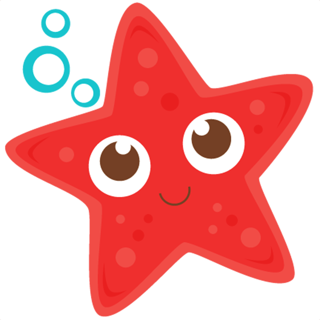 Clipart Sea Star Top 83 Free Image - Cute Cartoon Starfish (1300x1300), Png Download