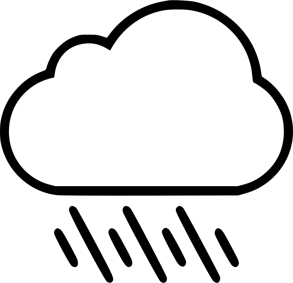 Rain Cloud Png - Black And White Raincloud Clipart (980x946), Png Download