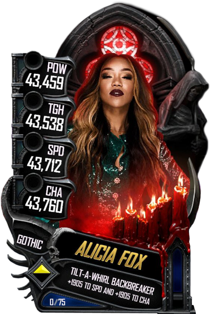 Aliciafox S5 22 Gothic - Wwe Supercard (733x1158), Png Download