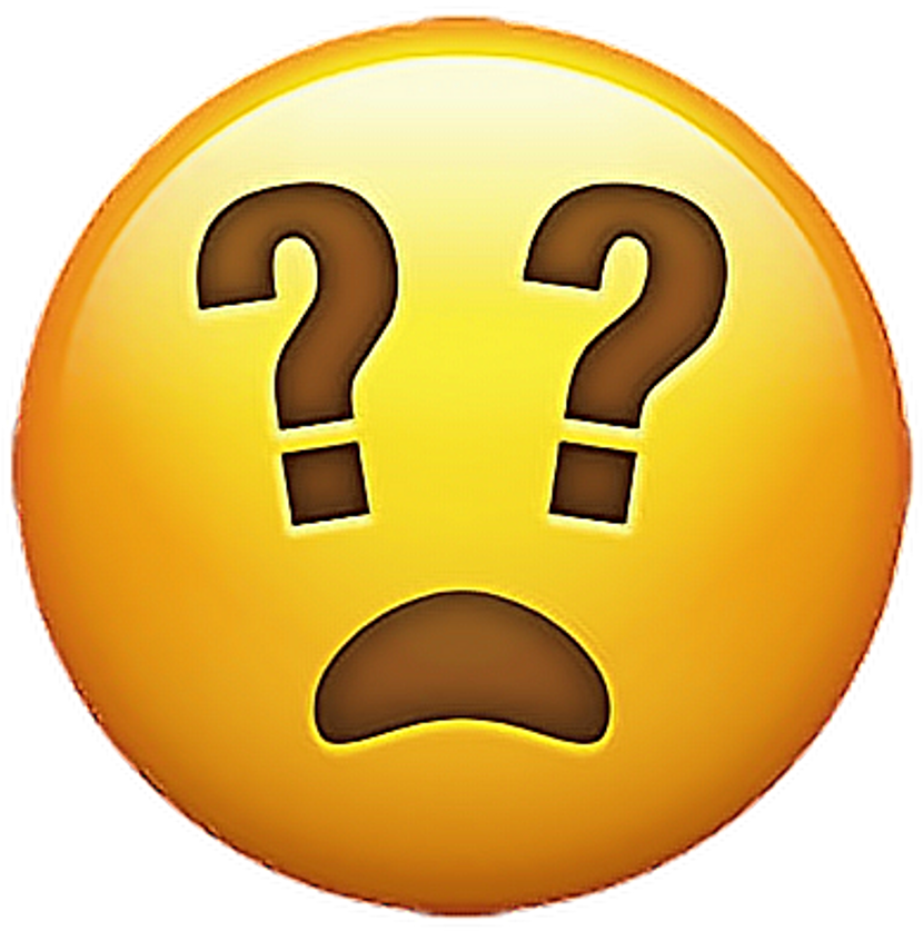 Emoji Emojisticker Sticker Stickers Confused Smiley - Lost Emoji (1024x1024), Png Download