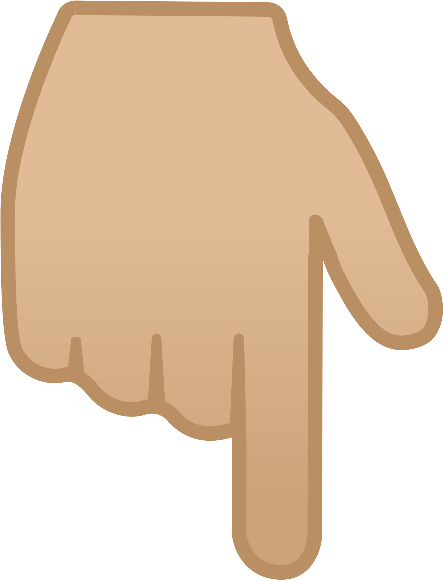 Open - Dedo Indice Hacia Abajo (2000x2000), Png Download