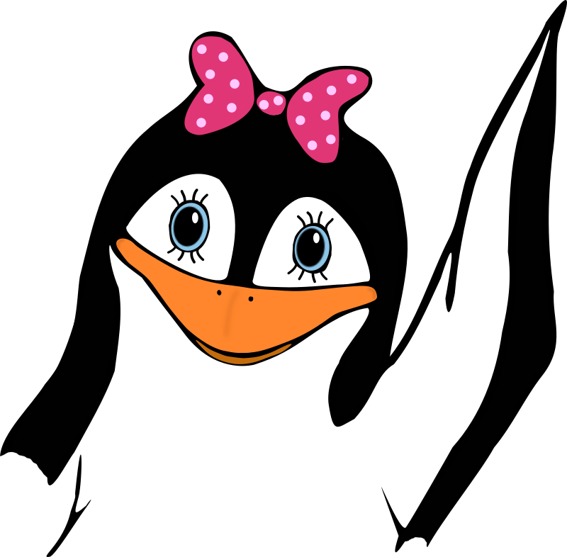 Penguin Girl Medium Image - Girl Penguin Clip Art (800x786), Png Download